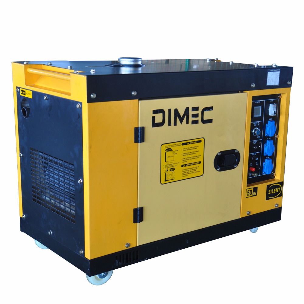3% Off PME8000SE 6 кВт звукоизолированный дизельный генератор бесшумный 1 или 3 фазы