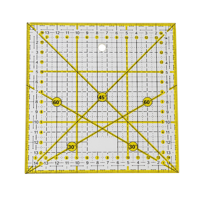 Линейка для квилтинга, лазерная резка акриловая Quilters' линейка с двойными цветными линиями сетки для легкой прецизионной резки для шитья