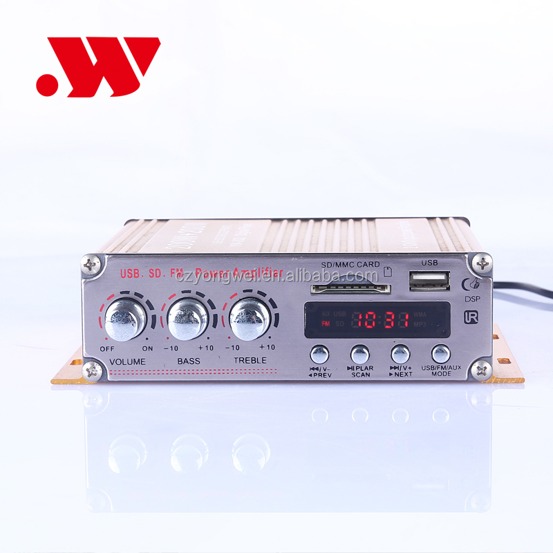 YW-202 поддержкой usb, sd карт памяти, мотоцикл 2 канала мини аудио усилитель мощности