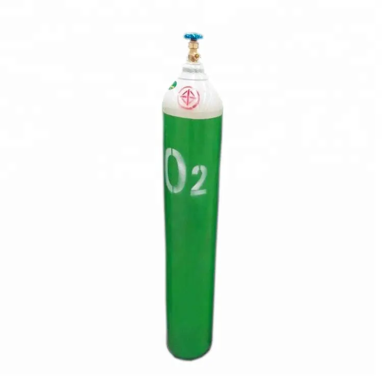 37Mn Seamless Steel Tube Made 40L 150bar Medical Use Oxygen Gas Cylinder