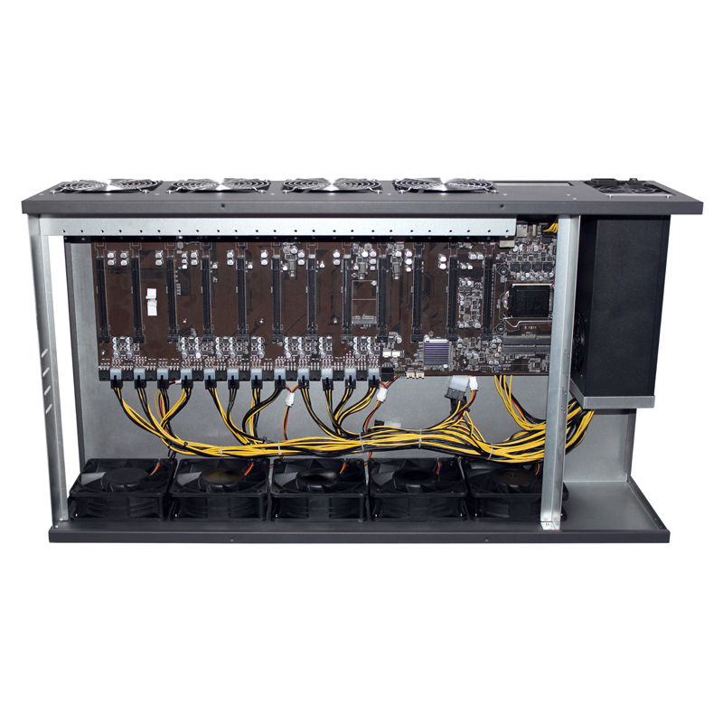 4U12GPU Майнер Лидер продаж добычи Рог with2400w источник питания 9 насилие вентилятор ONDA B250D12P материнская плата