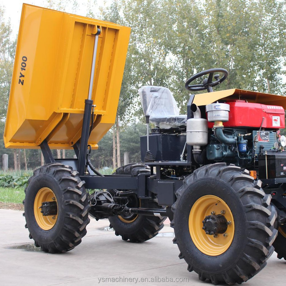 4 колеса подъездной 1.0t движущийся мини самосвал ZY100