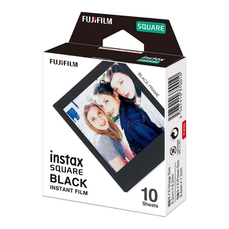 Fujifilm instax square film black frame single pack for SQ6 /SQ10 cameras and Printers