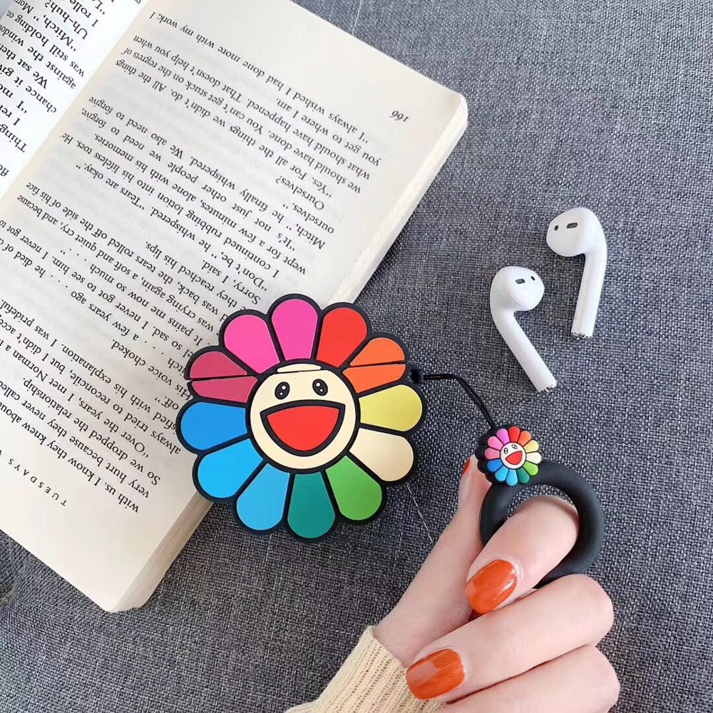 Силиконовый резиновый чехол с цветочным рисунком для наушников, Apple Iphone, Airpods, Airpod