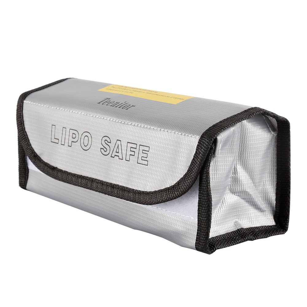 Fireproof Lipo Battery Safe Bag Lipo Battery Guard Safe Bag Pouch Sack for Charge & Storage 185x75x60mm