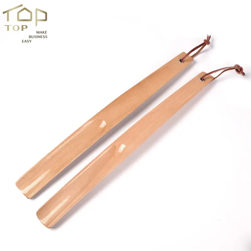 TOP High quality wooden shoe horn with logo