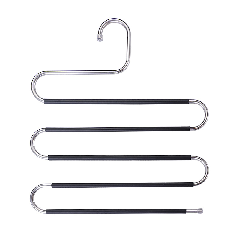 Stainless Steel S-type Multi-Purpose Trousers rack Magic Pants Hangers Closet Hangers Space Saver