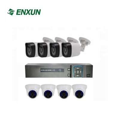 Enxun низкая стоимость 8CH AHD комплект 720p пластиковый купол и пуля камера