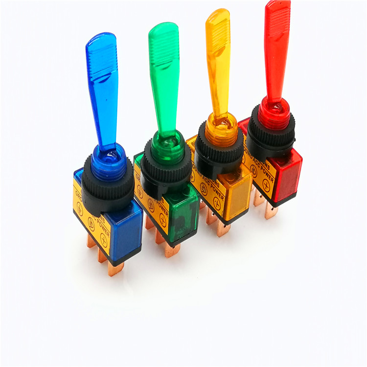 ASW-13D 20A 12VDC SPST 3 Pin ON OFF Toggle Switch Lamp 3 Pin Blue
