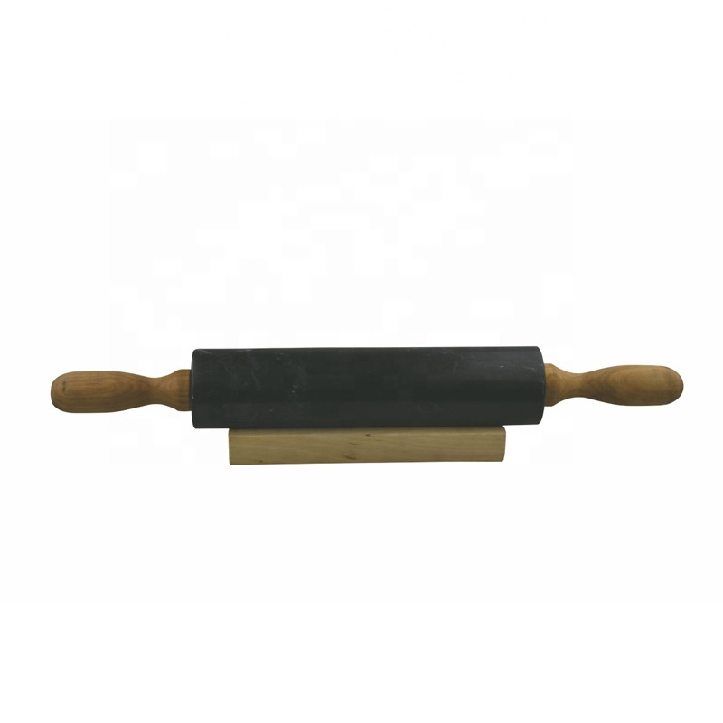 Marble Rolling Pin with Wooden Handles