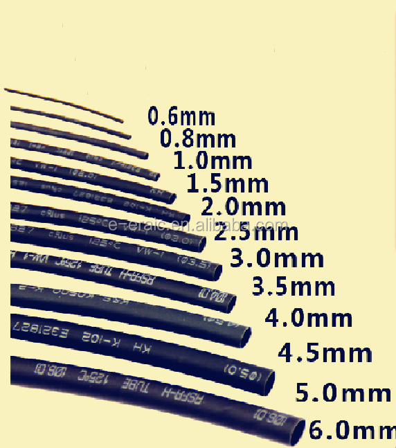 High quality heat shrinkable tube 6mm 2: 1 Heat Shrink Tubing insulating Shenzhen
