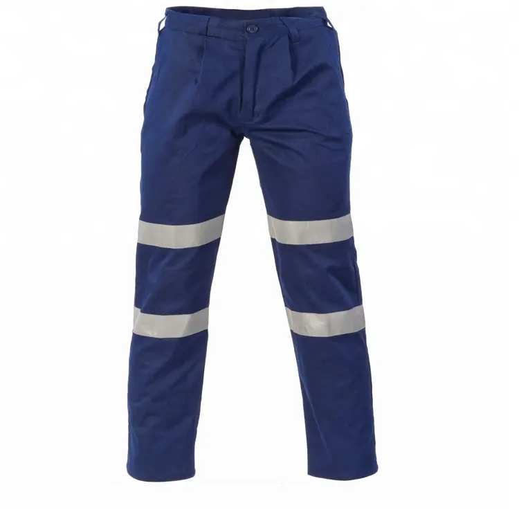 Hi vis resistant safety working pants custom knee work wear trouser