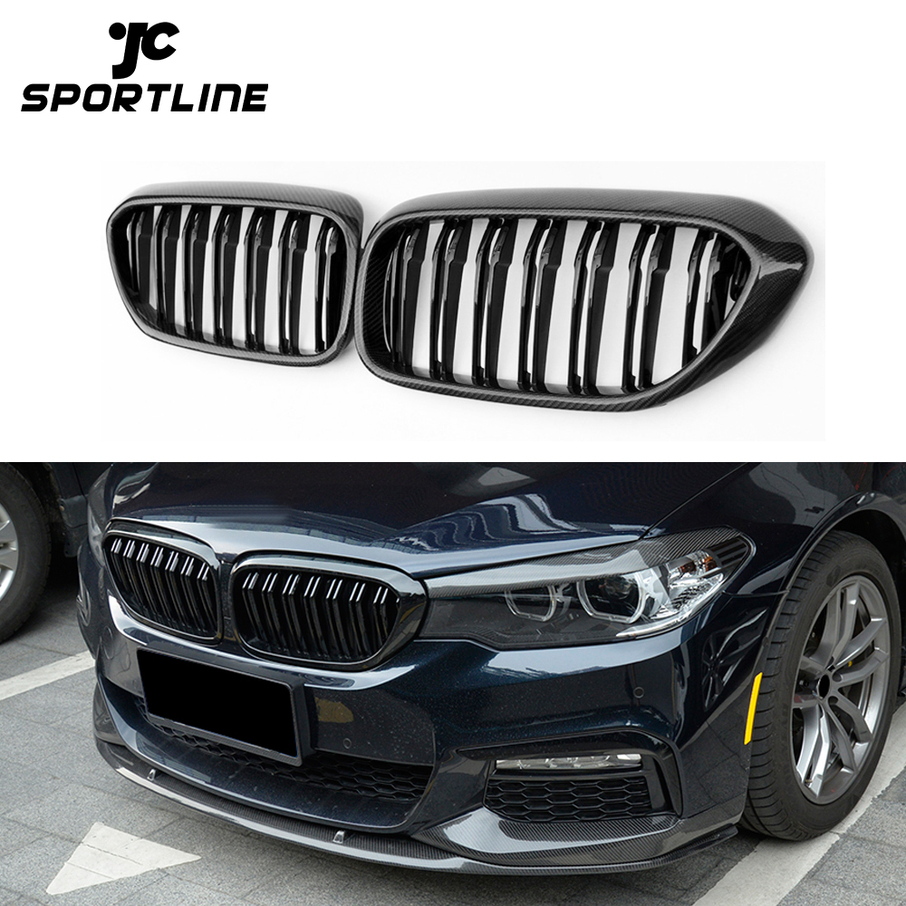 Автомобильные решетки G30 из углеродного волокна с двумя ремнями для BMW 520i 530i 535i 540i M Sport 2017-2020