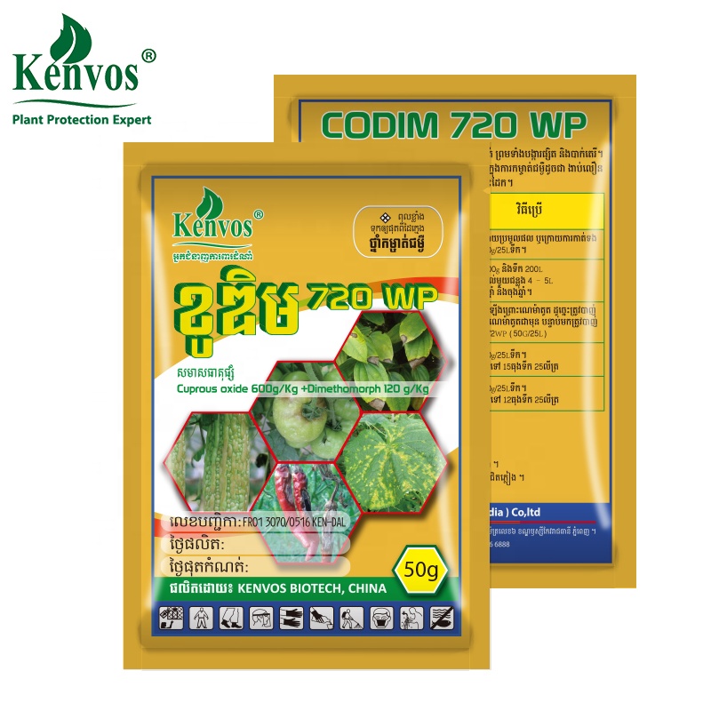 Смесь фунгицидов CODIM 720 WP с купразным оксидом 600 г/кг + диметоморф 120 г/кг