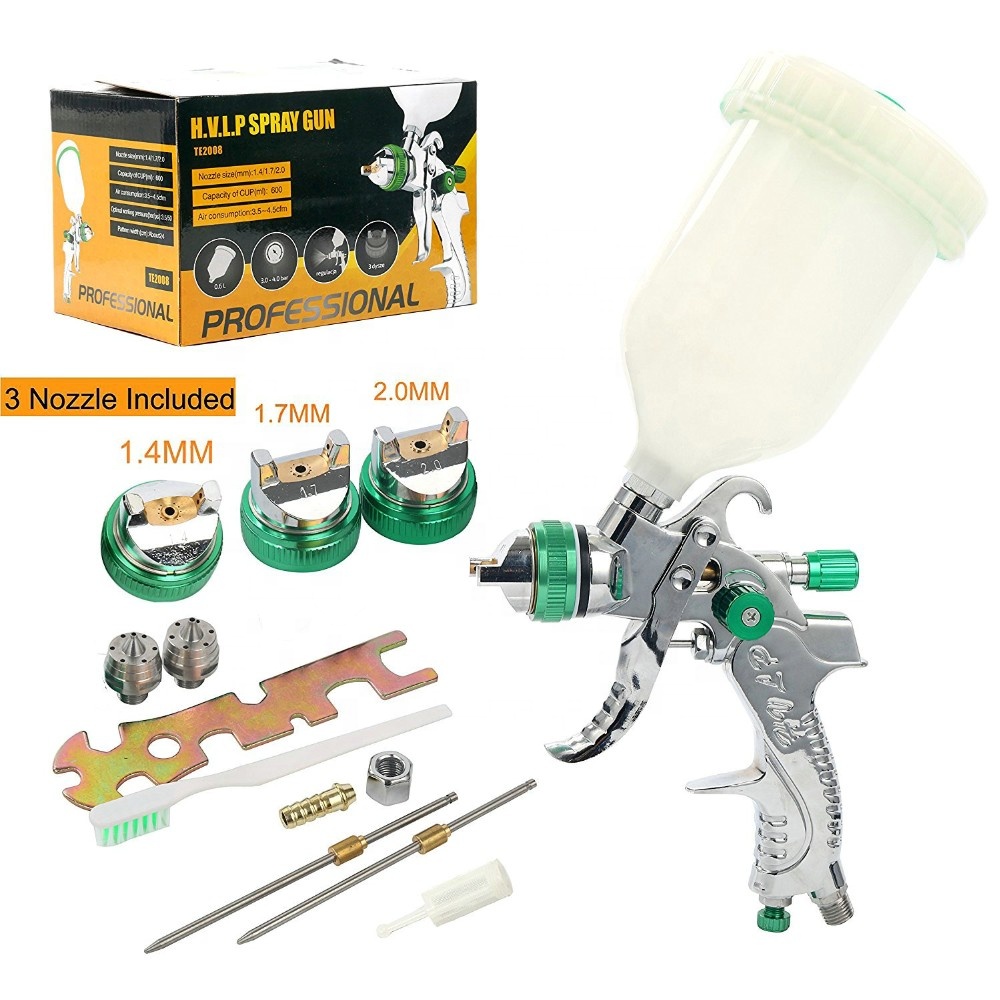 Краски hvlp spraygun с дополнительной комплект насадок Воздушный пистолет