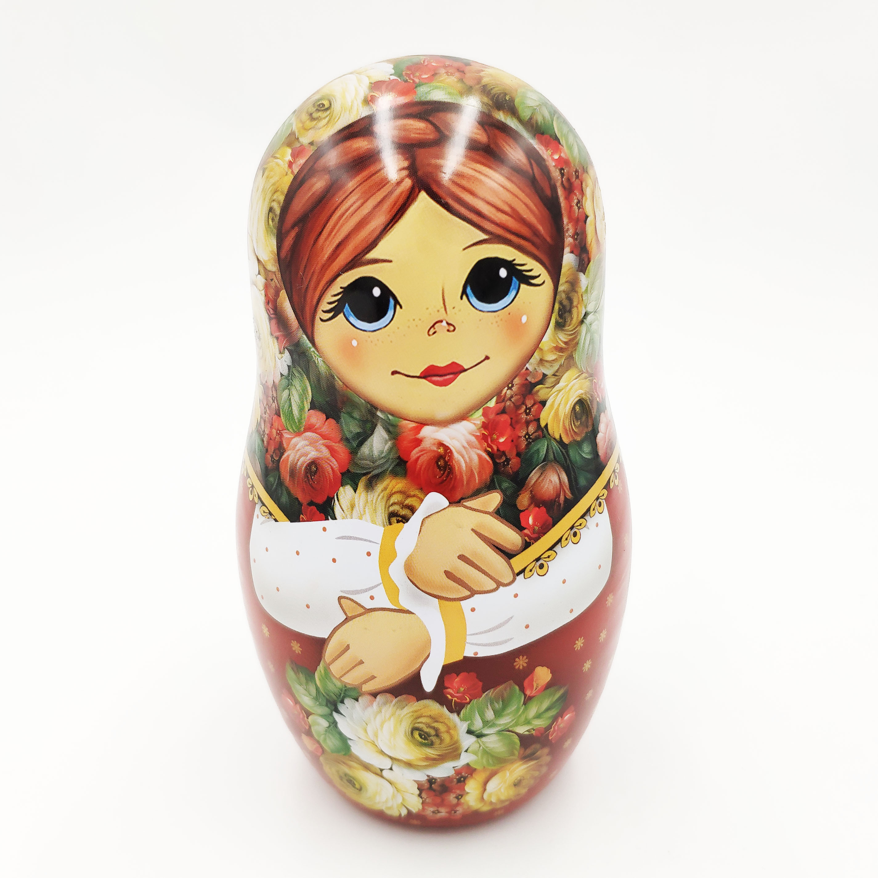 Рождественская металлическая жестяная кукла коробка