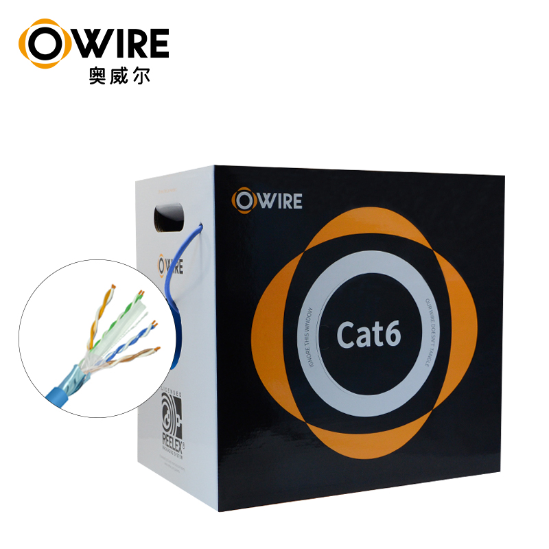 Спиральный кабель Cat5E/Cat6A/Cat7 Utp Ftp Cat6a длиной 305 м с упаковочной коробкой