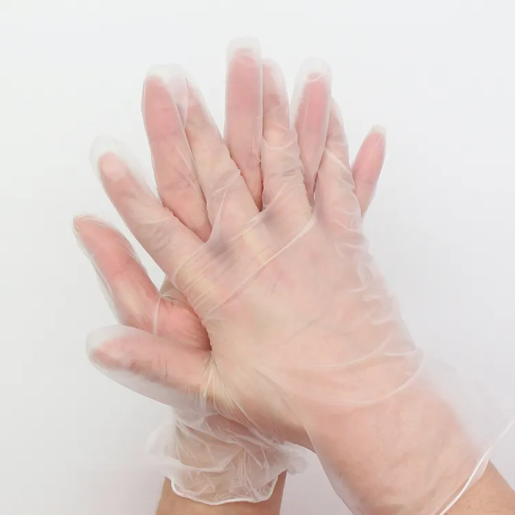 Cheap Clear medical disposable vinyl glooves  PVC glovees mixed container wholesale