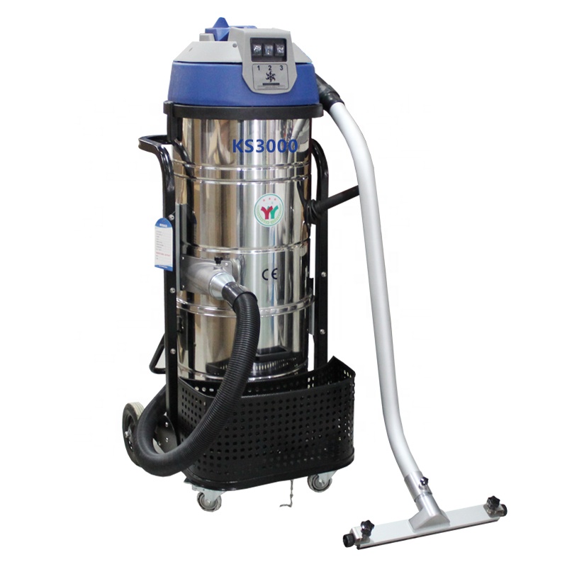 60L Stainless steel and metal frame three-phase electric dust vacuum cleaner with cyclone separator