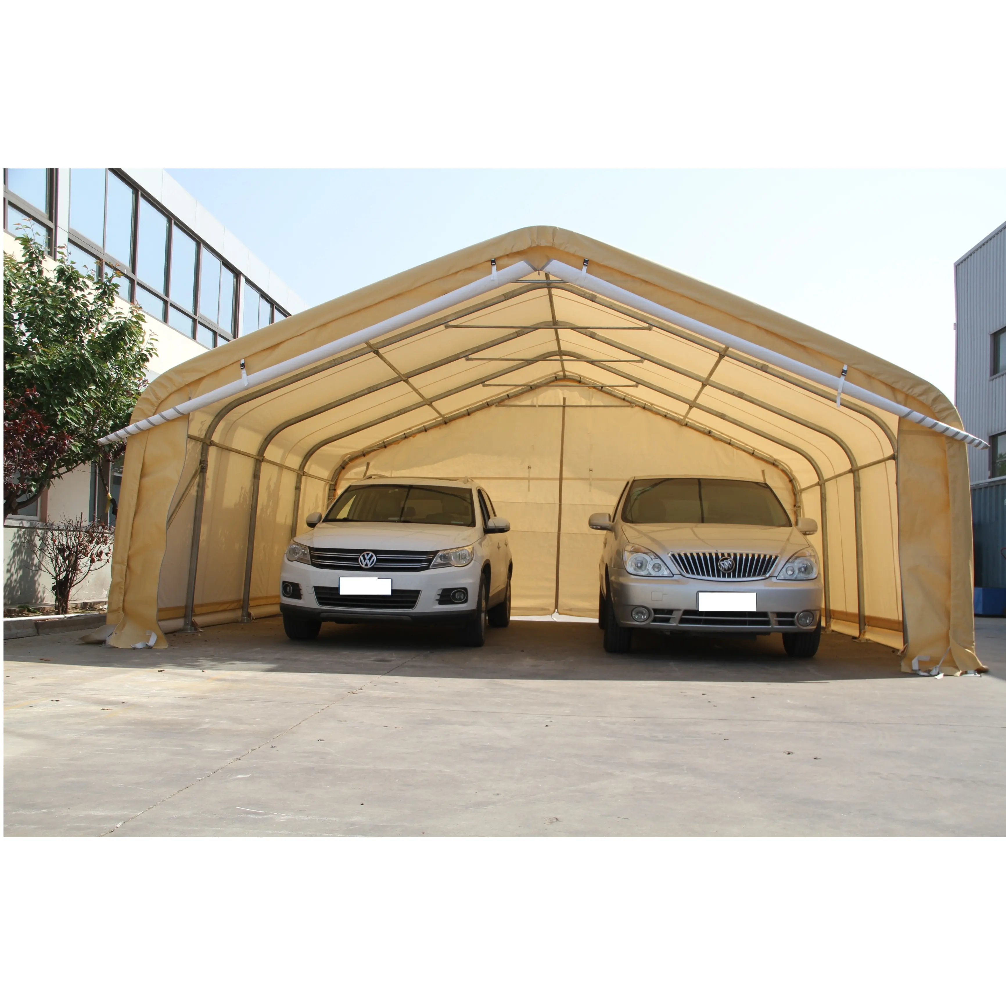 Suihe Double Wide Storage Building Carport Canopy