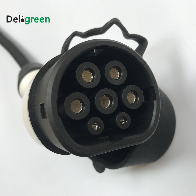 Зарядный пистолет для электромобиля, 16 А/32 А, 220-250 В, тип 2, IEC 62196-2, гнездовой разъем для электромобиля, без кабеля
