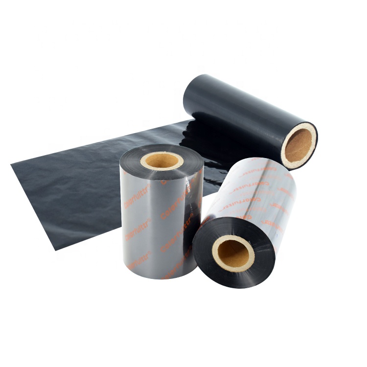 Thermal transfer barcode resin ribbon 80mm*300m for matte coated paper/ PET/ PVC print
