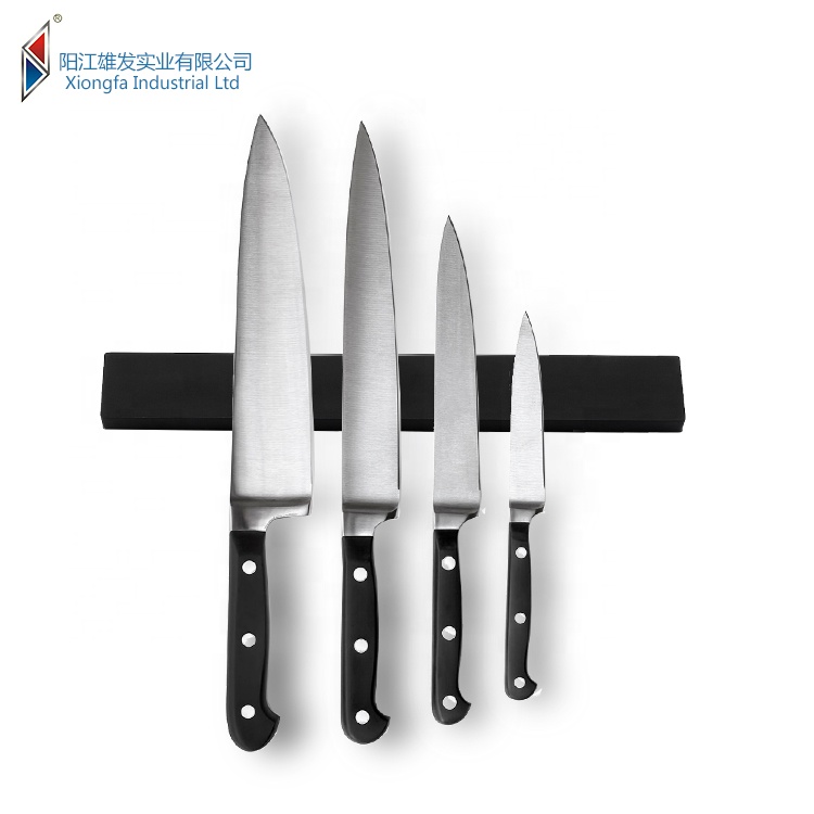 Good Quality 16 Inch Black SiliconStainless Steel Magnetic Knife Rack Magnetic Knife Strip with Strong Magnetic Force