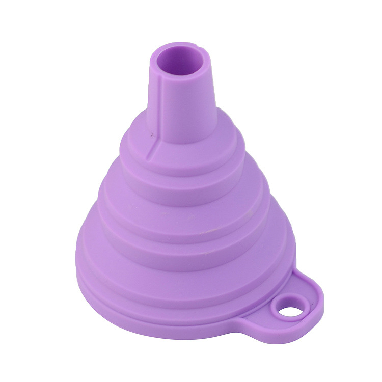 100% Food Grade Silicone Collapsible Funnel Flexible Foldable Kitchen Funnel for Liquid Transfer