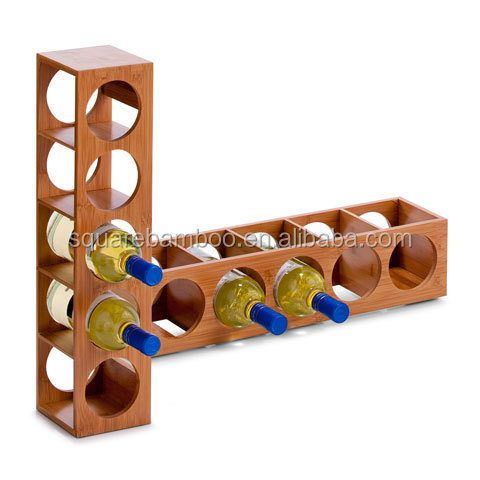 bamboo wine rack stackable
