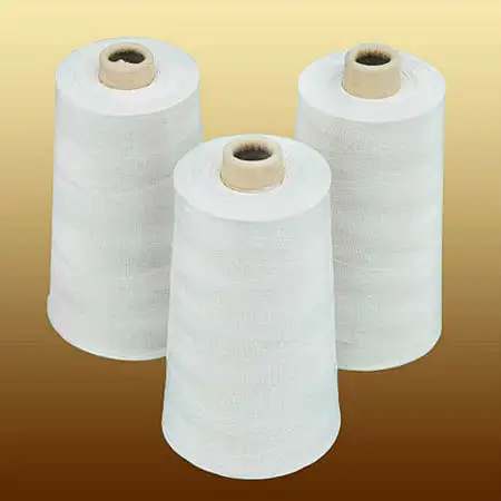 2/42 raw white spun polyester yarn for sewing thread raw material ring spun yarn polyester spun yarn