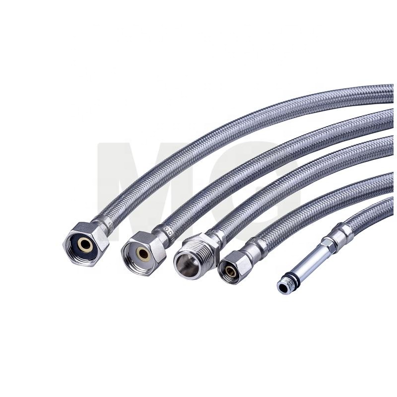 (RB) 1 4 npt металлический ptfe 1 2 дюйма ss316 нержавеющая сталь металлический Плетеный гибкий PTFE сердечник lpg газовый шланг гибкий для умывальника