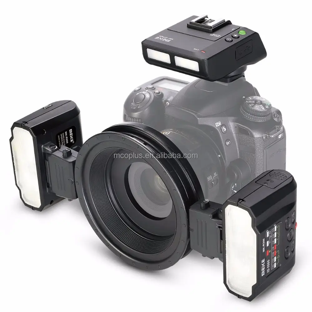 Meike MK-MT24N Macro Flash Speedlite light Double Head flash LED Light for Nikon D3100 D3200 D3300 D5300 D7100 D7200 SLR Cameras