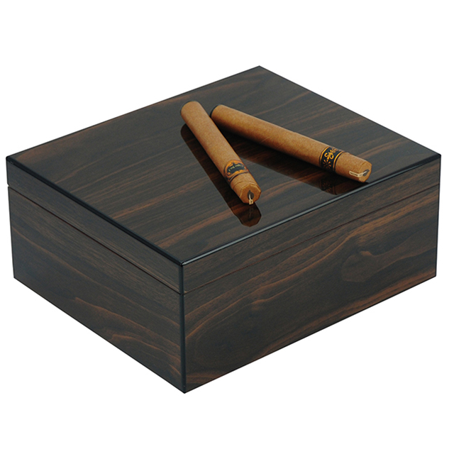 High Quality Walnut Sonny Wooden Cigar Box Humidor With 1 Humidifier & 1 Hygrometer