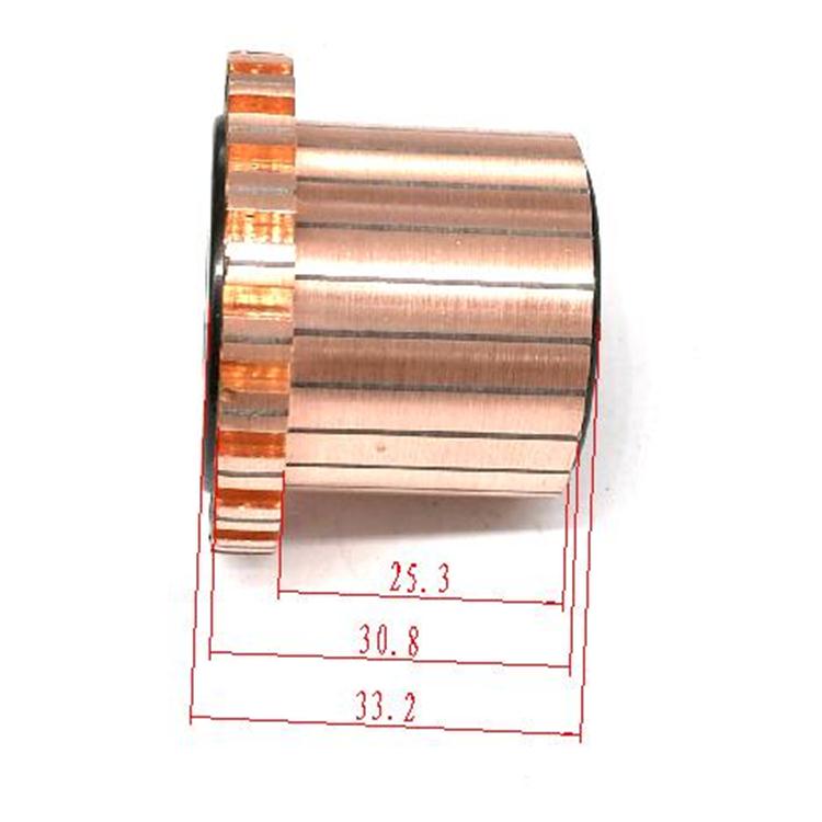 23 сегмента, слот типа, коммутатор OD33.2 * ID13 * H33.2, арматурный коммутатор двигателя