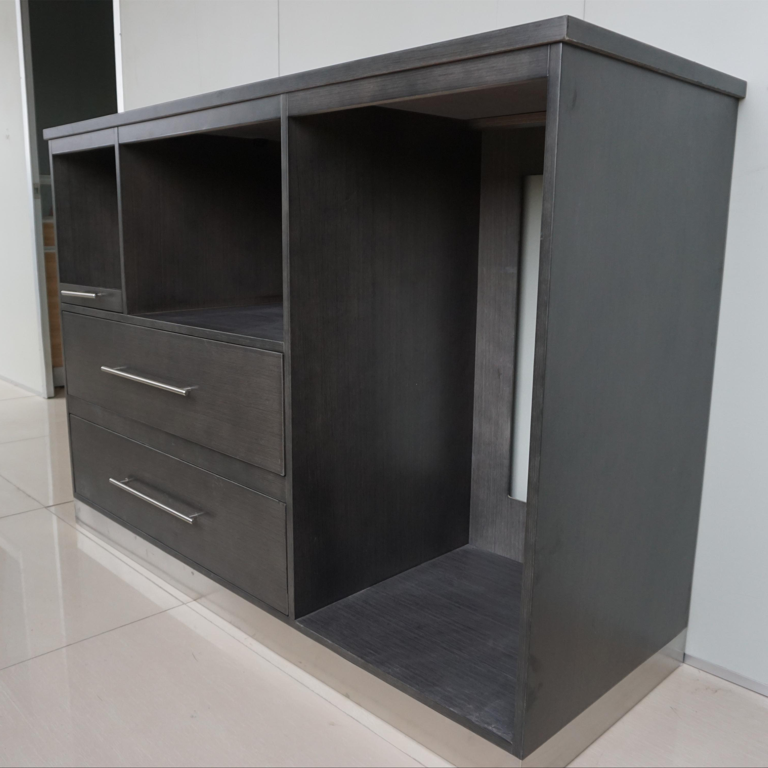 hotel furniture refrigerator cabinet combo with 3 drawer