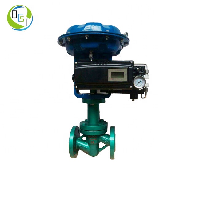 Pneumatic water flow control valve with 4-20mA