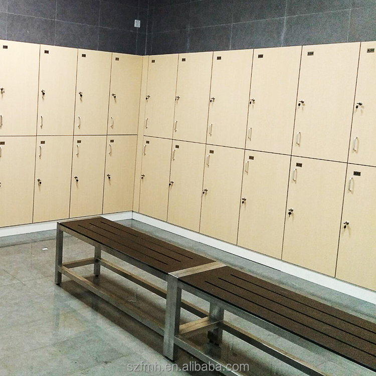 wholesale wood grain waterproof spa and gym locker