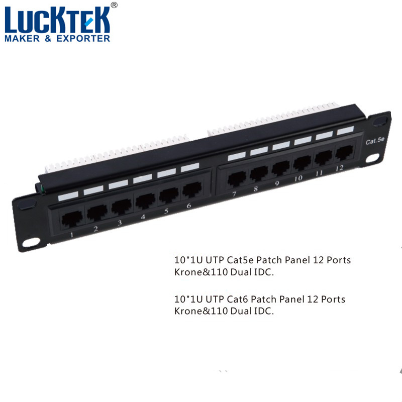 10"1U UTP Cat5e 12 Ports rack mount Patch Panel