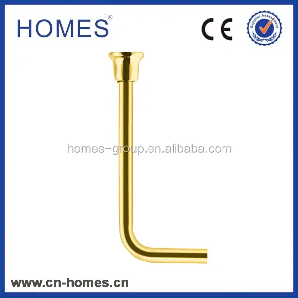 LOW Toilet Level Flush Pipe-Gold plated