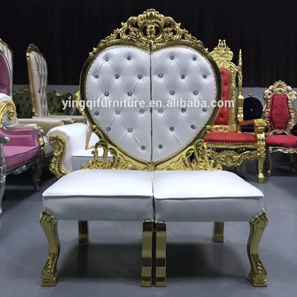 Heart Shaped King and Queen Wedding Chairs