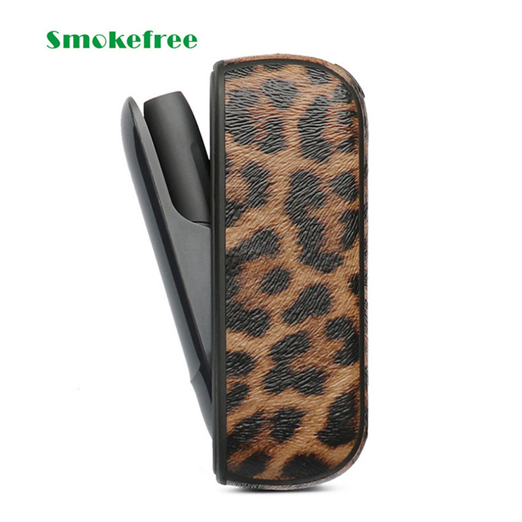 2019 Required Accessories PU leather soft tpu case with leopard print design for use with IQOS 3.0 DUO