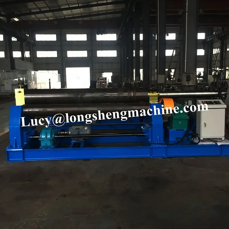 Longsheng 3 roll bending machine sheet metal plate rolling machine W11-12X1000 roll forming machine