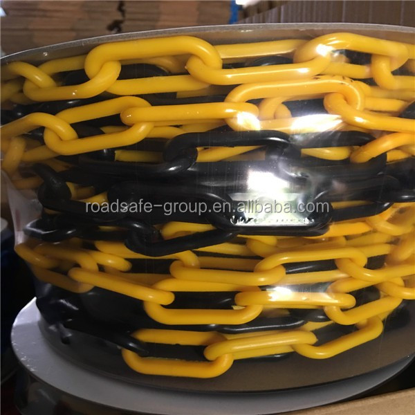 6mm 8mm White Yellow Traffic Cone Plastic Cated Chain