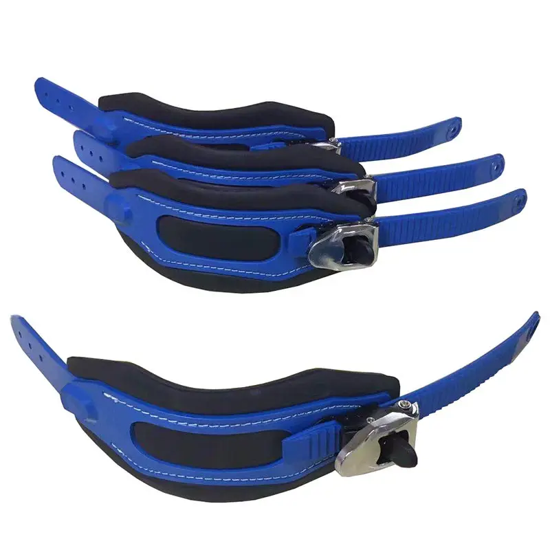 Custom Made Black Adjustable Buckles with 2 Straps for skateboard binding tool winter ski sled belt Strap steel buckle