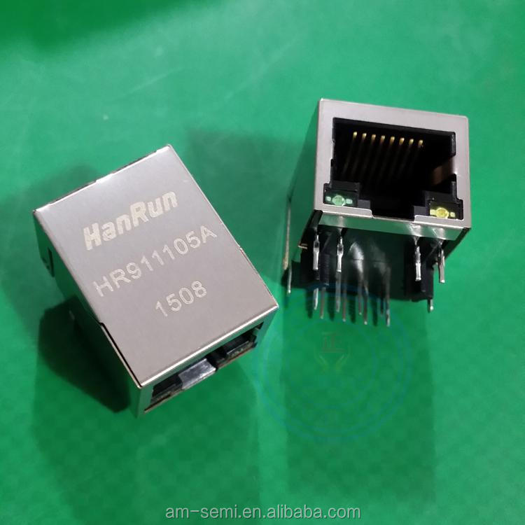 HR911105A RJ45 гнездо со встроенным сетевым разделительным трансформатором
