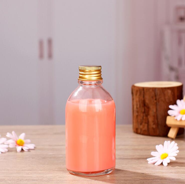2019 новый дизайн, прозрачные стеклянные бутылки Kombucha с алюминиевой крышкой и винтовой крышкой