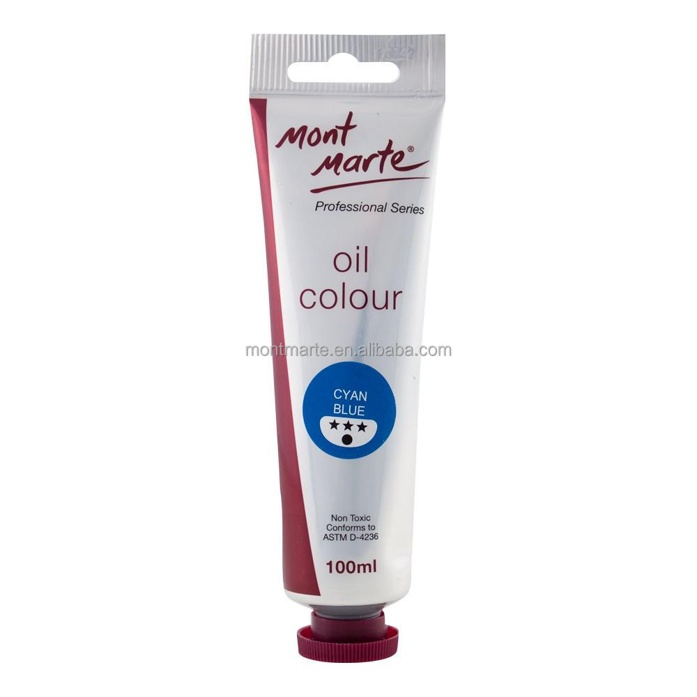 Mont Marte Oil Paint 100mls - Cyan Blue