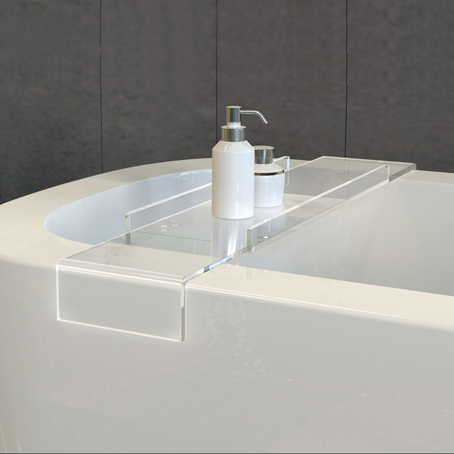 Прозрачный акриловый поднос для ванны Caddy Lucite