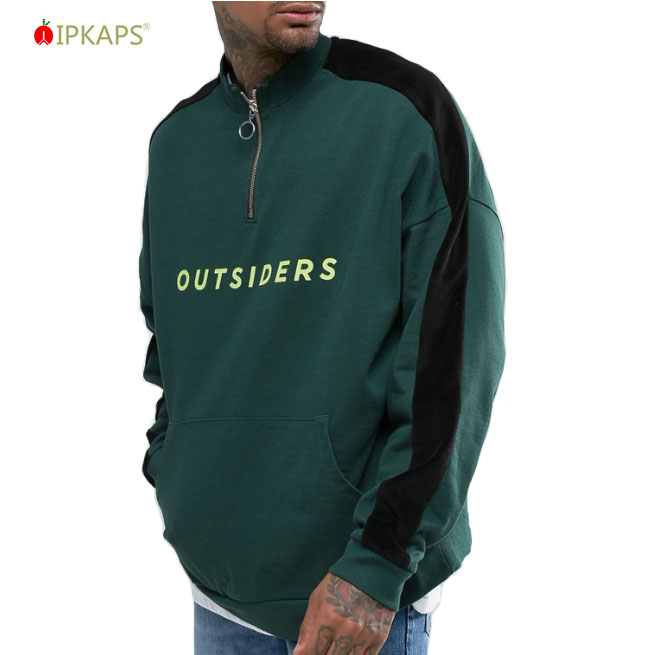 Fleece Sweatshirt Hoody Men's Oversized Hoodie Wholesale 1 4 Zip Fleece Pullover Sweatshirt