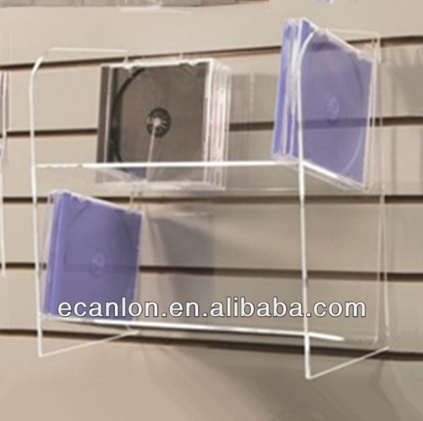 Настенный акриловый стеллаж для CD/DVD